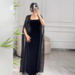 Velvet Backless Sequined Evening Dress - Image 2