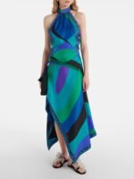 Crossbody Irregular Skirt with Backless Top New Two-Piece Set  Style Printed - Image 6