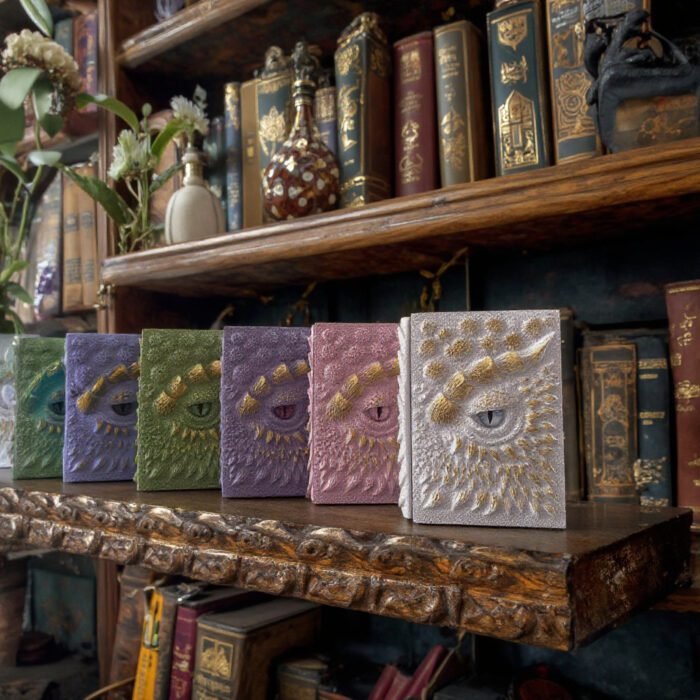 New Clear Cream-Colored Resin Animated Dragon Book with Demon's Eye for Independent Site - Image 2