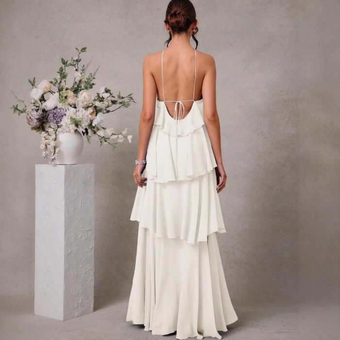 Elegant Sleeveless Long Dress Formal Dress Fashion Autumn Dress - Image 3