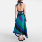 Crossbody Irregular Skirt with Backless Top New Two-Piece Set  Style Printed - Image 2