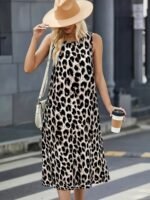 Summer Sleeveless Round Neck Printed Long Casual Vacation Versatile Dress - Image 7