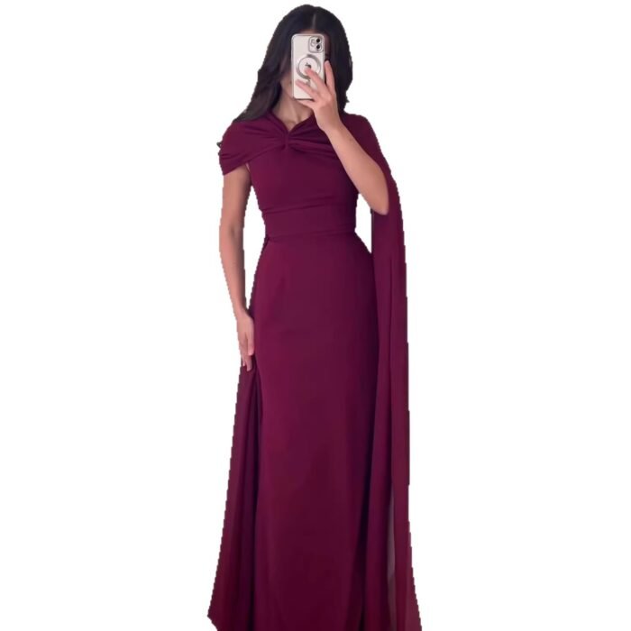 Elegant Fit Dress, Sleeveless Long Dress Formal Occasion, Winter Wear - Image 5