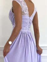 High Slit Lace Detail Maxi Dress - Image 7