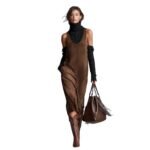 Sexy Off-Shoulder Fitted Dress for Party, Travel, Date, Casual Wear Office Outfit Long Dress - Image 5