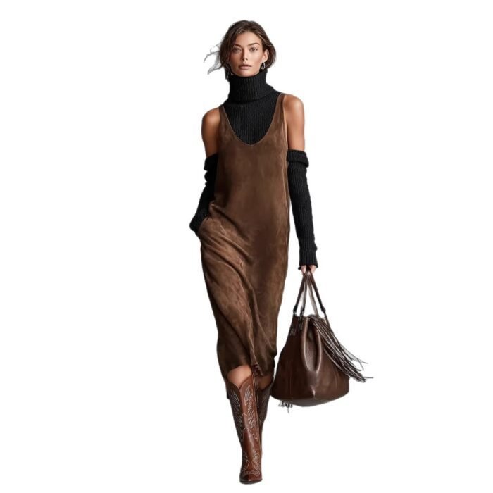 Sexy Off-Shoulder Fitted Dress for Party, Travel, Date, Casual Wear Office Outfit Long Dress - Image 5