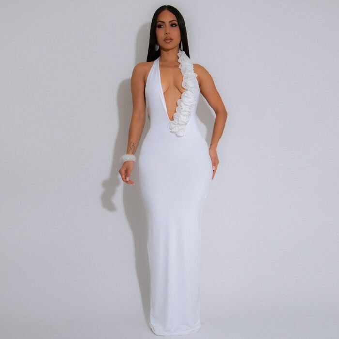Off-the-Shoulder Backless Evening Dress - Image 6