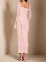 Ruffled Maxi Dress with Floral Detail - Image 5