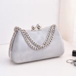 Black PU dinner minimalist handbag - Image 6