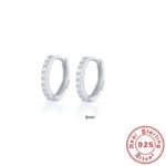 S925 Sterling Silver Circle Earrings with Turquoise and Diamond Inlay 18K Gold Plated Stud Earrings Jewelry - Image 15