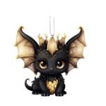New Acrylic Flat Black Dragon Car Hanging Ornament for Backpack and Rearview Mirror Decoration - Image 5