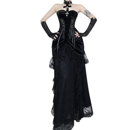 Subculture Victoria Velvet Banquet Evening Dress Skirt