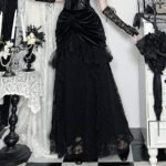 Subculture Victoria Velvet Banquet Evening Dress Skirt - Image 4