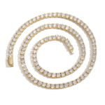 Stainless Steel 316 Polished Spring Ring Tennis Necklace for Men and Women, Fashionable Titanium Steel with Zirconium Stone Jewelry - Image 3