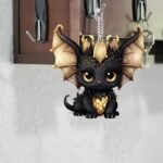 New Acrylic Flat Black Dragon Car Hanging Ornament for Backpack and Rearview Mirror Decoration - Image 4