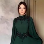 Women's Lace Trimmed Long Gown Evening Dress - Image 2
