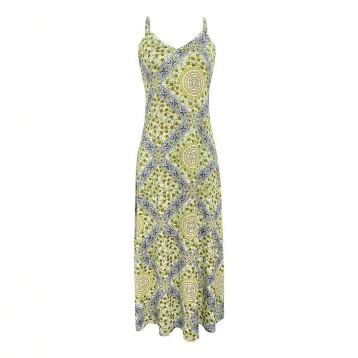 Printed Strapless Backless Maxi Dress - Image 2