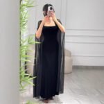 Velvet Backless Sequined Evening Dress - Image 4
