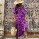 Bohemian Print Long Sleeve Maxi Dress for Women Fashion Spring Style Flowy Long Dress - Image 11