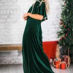 Romantic New Spring Summer Short Sleeve Sexy Elegant Velvet Round Neck Dress with Fashion 3D Decoration - Image 4