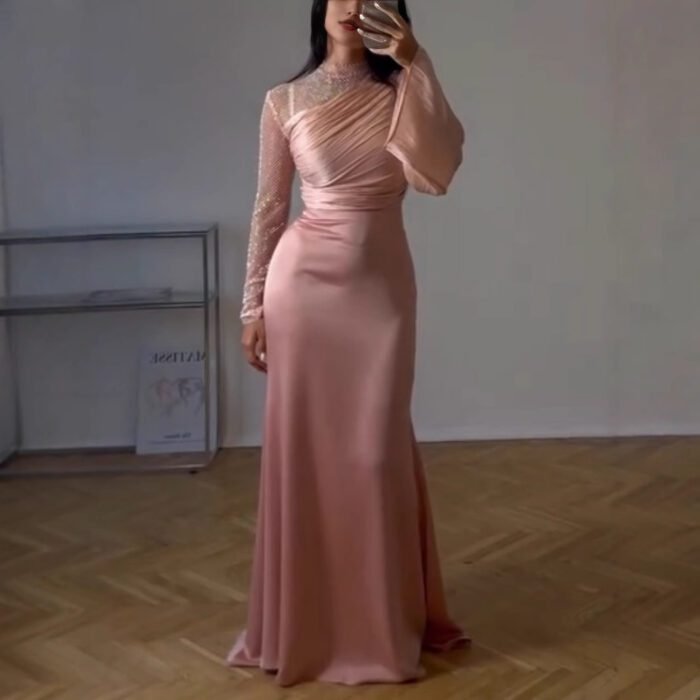 Sexy Mesh Pleated Evening Dress Sexy Mesh Pleated Evening Dress - Image 1