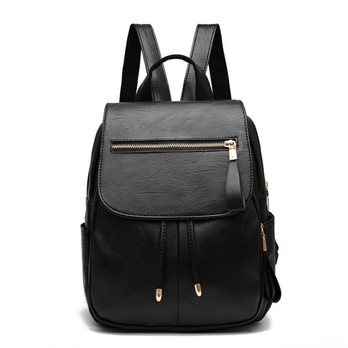 Soft leather backpack travel bag - Image 5