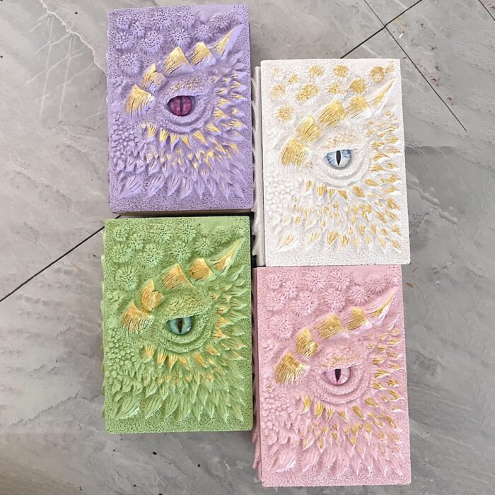 New Clear Cream-Colored Resin Animated Dragon Book with Demon's Eye for Independent Site - Image 3
