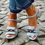 Summer casual square heel buckle strap open toe sandals for women - Image 3