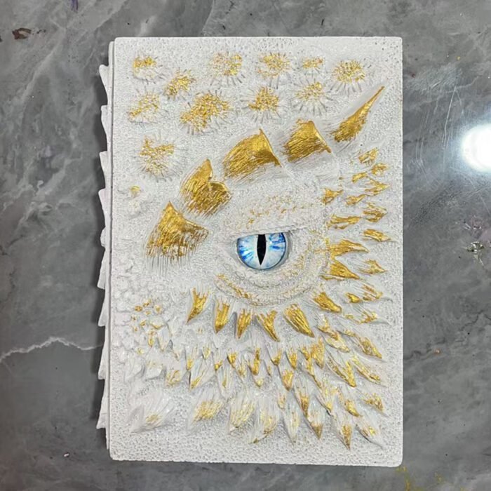 New Clear Cream-Colored Resin Animated Dragon Book with Demon's Eye for Independent Site - Image 9