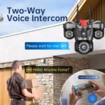 6MP Triple Lens Triple View Security Camera Wireless WiFi Outdoor HD Surveillance Camera for Home Remote Monitoring - Image 3
