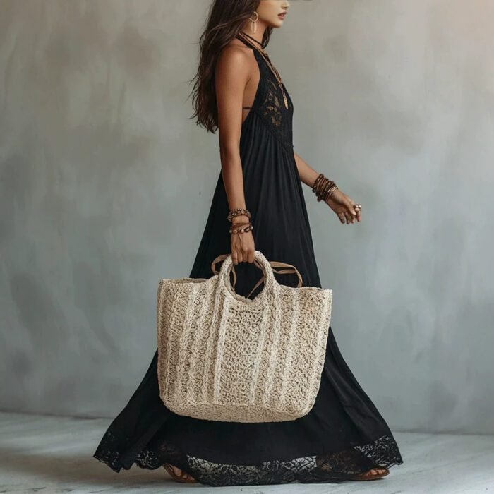 Style Black Lace Trim Sleeveless Long Dress Loose Vacation Style Maxi Dress Lace Dress - Image 3