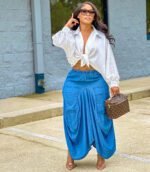 Style Women's Skirt, Casual Street Fashion Irregular Hem with Large Pockets, Ins Trendy Design - Image 3