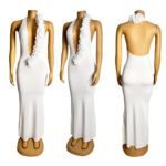 Off-the-Shoulder Backless Evening Dress - Image 4