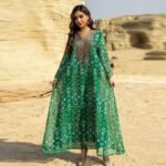 Embroidered Evening Dress with Applique Patchwork Dress - Image 4