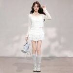 Long Sleeve Cardigan with Strap Dress, Summer Sheer Bolero with Ruffles - Image 8
