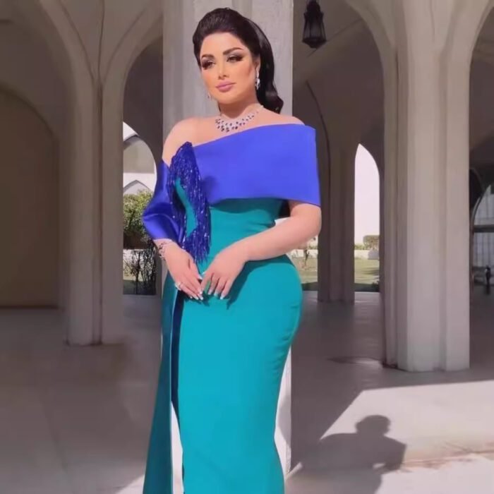 Sexy Beaded Fringe Fitted Party Evening Dress - Image 2