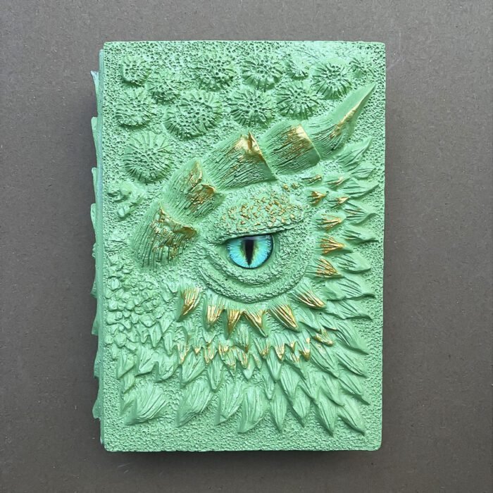 New Clear Cream-Colored Resin Animated Dragon Book with Demon's Eye for Independent Site - Image 8