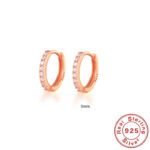 S925 Sterling Silver Circle Earrings with Turquoise and Diamond Inlay 18K Gold Plated Stud Earrings Jewelry - Image 18