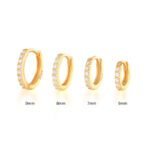 S925 Sterling Silver Circle Earrings with Turquoise and Diamond Inlay 18K Gold Plated Stud Earrings Jewelry