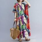 Chic Lightweight V-Neck Short Sleeve Dress for Women  Versatile Summer Style, Casual Beach Dress