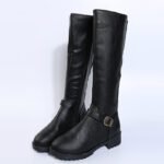 Zipper low heeled long leg boots high leg women's boots - Image 7