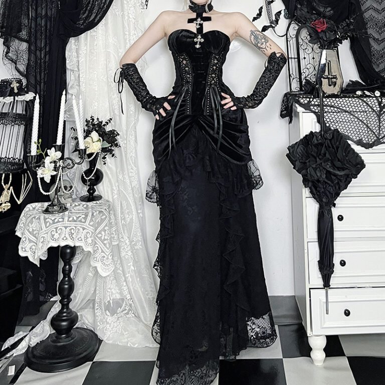 Subculture Victoria Velvet Banquet Evening Dress Skirt
