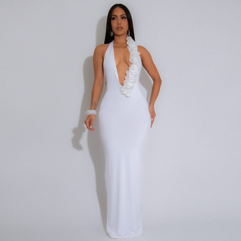 Off-the-Shoulder Backless Evening Dress