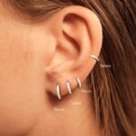 S925 Sterling Silver Circle Earrings with Turquoise and Diamond Inlay 18K Gold Plated Stud Earrings Jewelry - Image 4