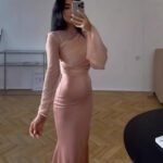 Sexy Mesh Pleated Evening Dress - Image 2