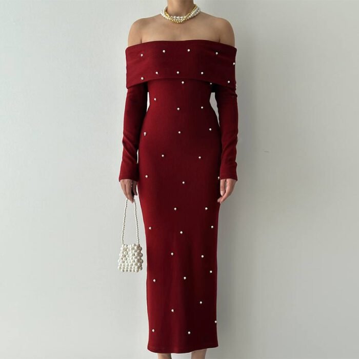 Dingzhu One Shoulder Slimming Evening Dress - Image 4