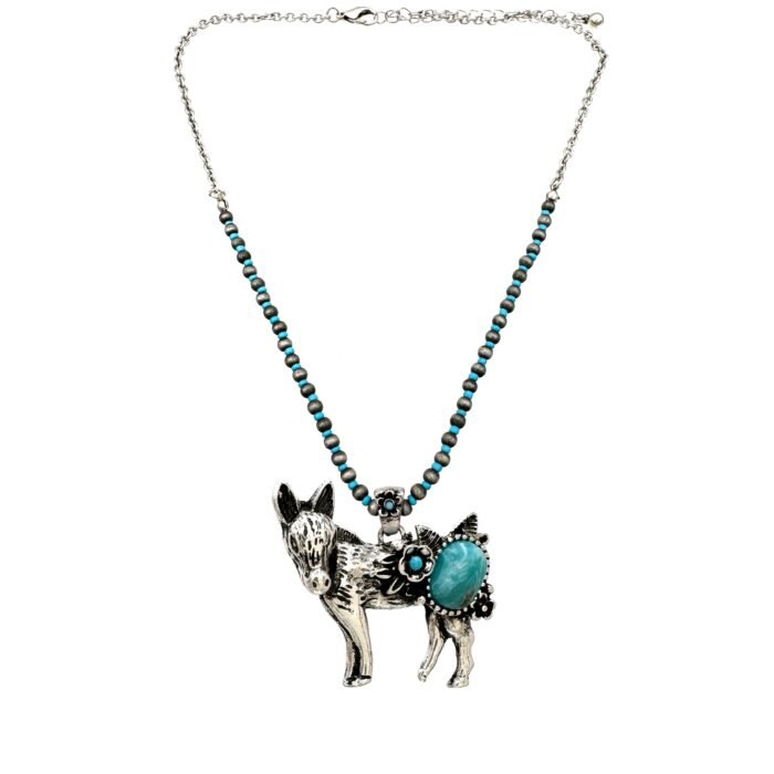 Farm Animal Western Navajo Turquoise Beads Necklace