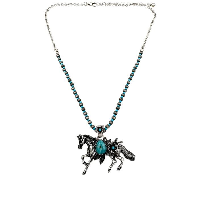 Farm Animal Western Navajo Turquoise Beads Necklace