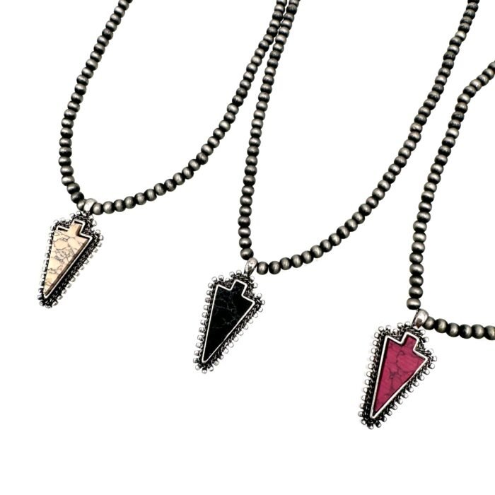 Navajo Beads Necklace Arrowhead Pendant Navajo Beads Necklace Arrowhead Pendant