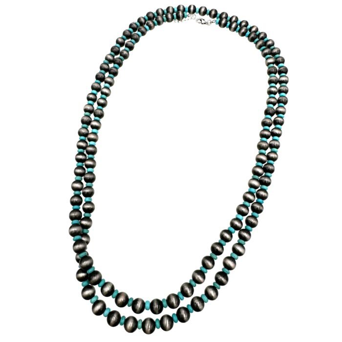 Navajo Large Beads Versatile Long 60 inch Necklace Navajo Large Beads Versatile Long 60 inch Necklace
